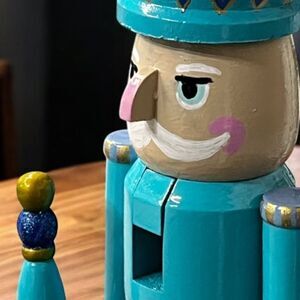 Hand Crafted Colorful Nutcracker Drum Major 18”h